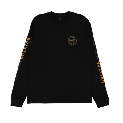 

Футболка Brixton Crest Standard с длинными рукавами (черная), Черный