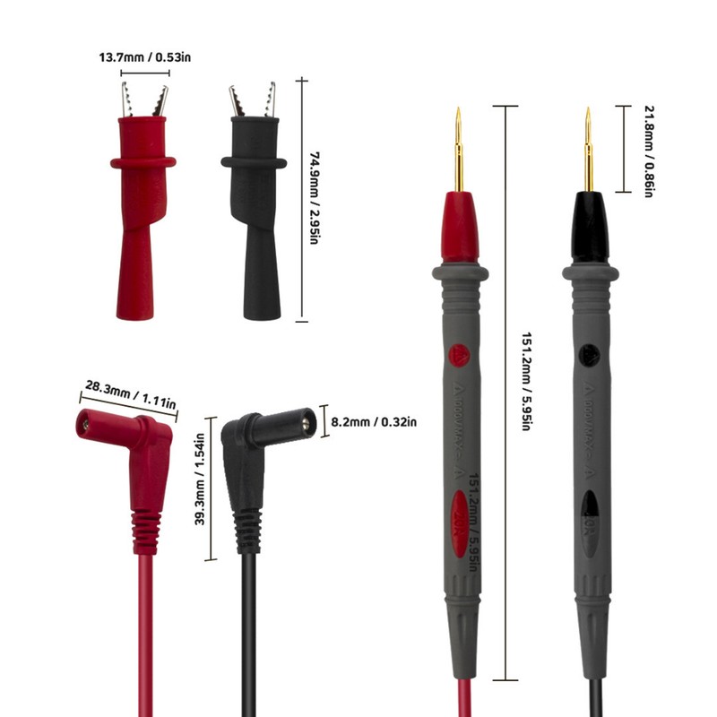 1000V 20A Messleitung Messkabel Prüfkabel für Fluke Messgeräte Multimeter DE
