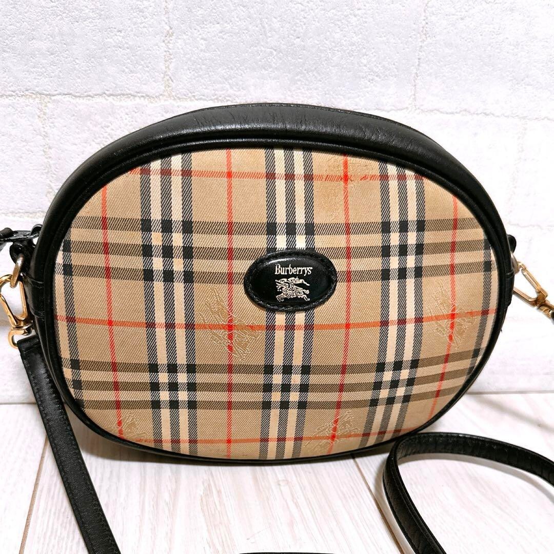 【BURBERRY】チェック柄 カーフレザー バケット バッグ Burberry Crossbody Hampshire House Check Derby black