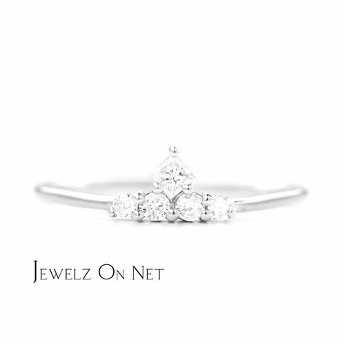 Pre-owned J.o.n 14k Gold Genuine Round And Princess Cut Diamond Wedding Ring Fine Jewlery In Yellow
