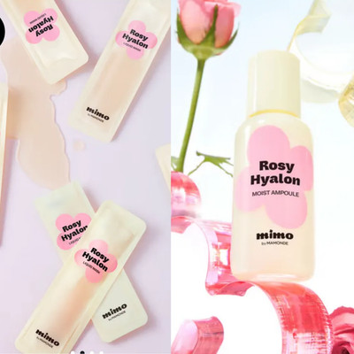 mimo by MAMONDE Rosy Hyalon Moist Ampoule, Liquid Mask Hyaluronic Acid flakyskin