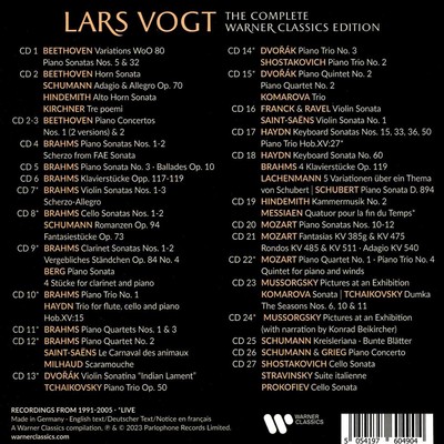 LARS VOGT LARS VOGT: THE COMPLETE WARNER CLASSICS EDITION NEW CD