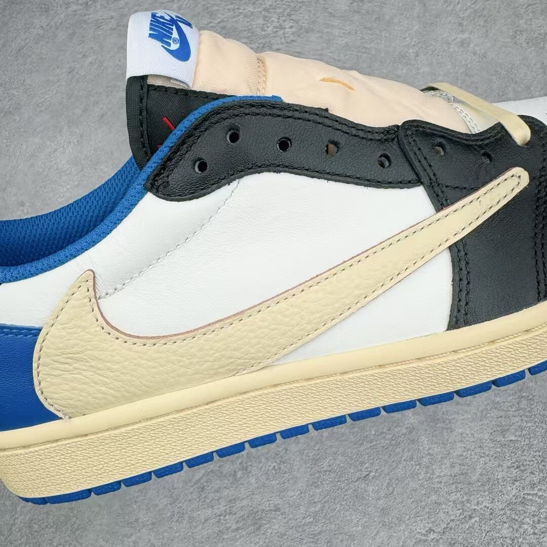 Pre-owned Nike Travis Scott Fragment X Fragment Design X Air Jorden Aj1 Low Og Sp In White