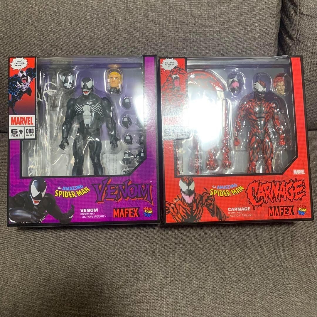 Mafex No.088 No.118 Carnage Venom COMIC ver. set the AMAZING