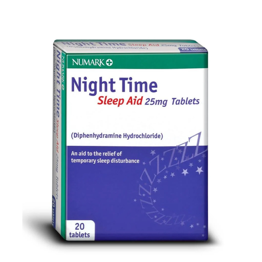 Numark Sleep Aid Tablets 25MG x 20 - FAST DELIVERY - MAX TWO BOXES PER MONTH) UK