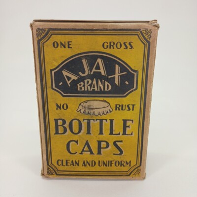 Vintage Ajax Brand Bottle Caps Unopened