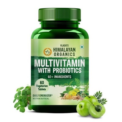 Himalayan Organics Multivitamin With Probiotics 60+ Ingredients- 60 Veg Tablets