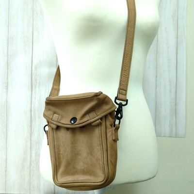 Porter Leather Waist Pouch Shoulder Bag Yoshida Bag Brown Men's Used from Japan