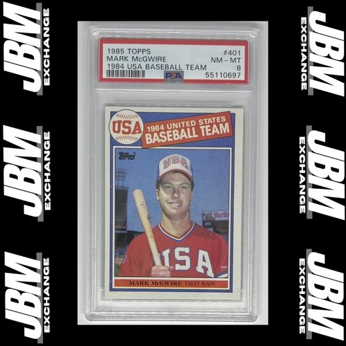 1985 Topps #401 Mark McGwire 1984 USA Baseball Team PSA NM