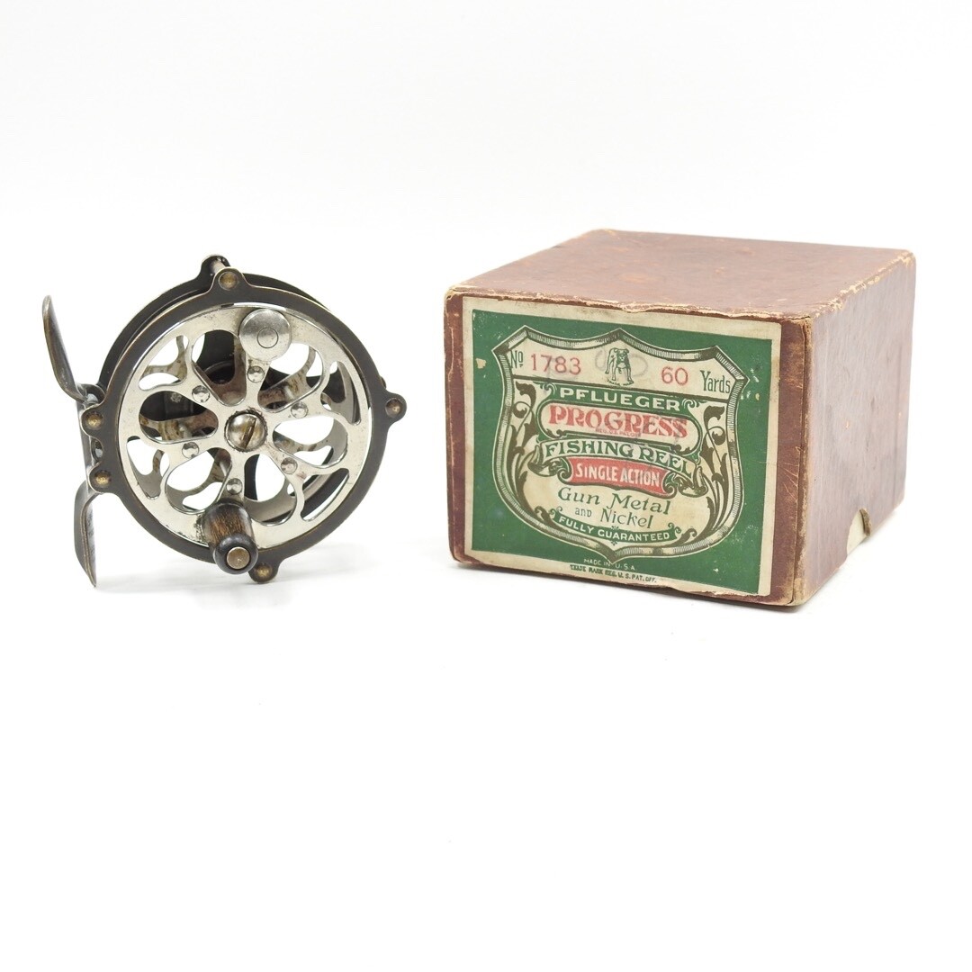 Vintage Pflueger Progress 60-Yard Fly Fishing Reel. W