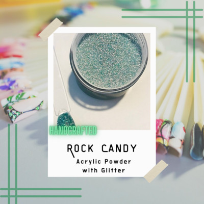 Acrylic Powder Glitter Mix. Green & Green Aqua Color Collection