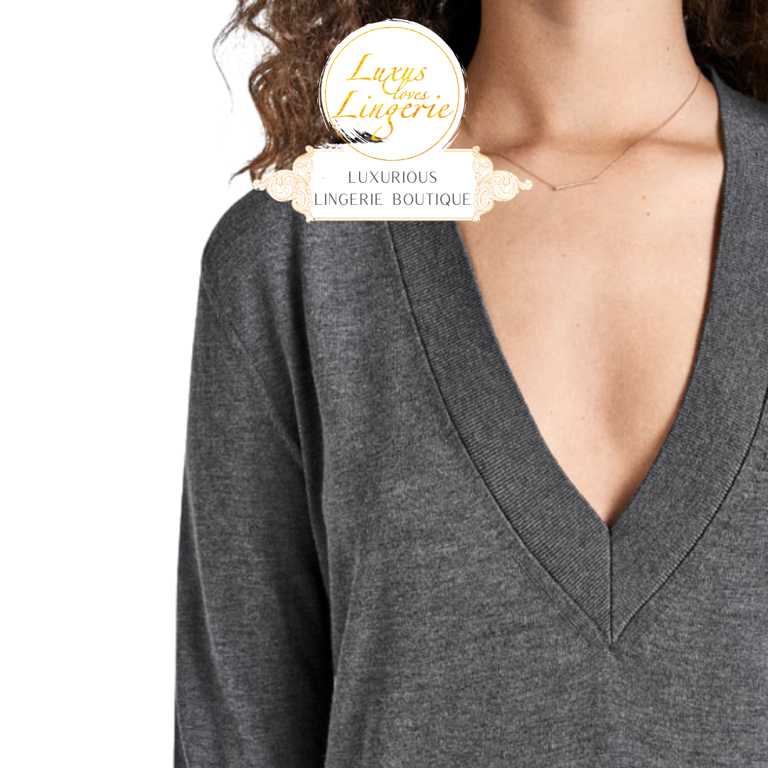 Pre-owned Wolford Silk Glow Dress By  Medium Anthracite Melange Soft With 50% Silk In Gray