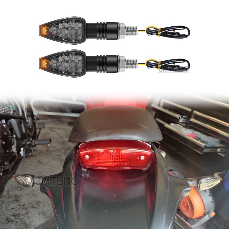 Motorcycle Mini LED Turn Signal Amber Light For Ducati Monster 695