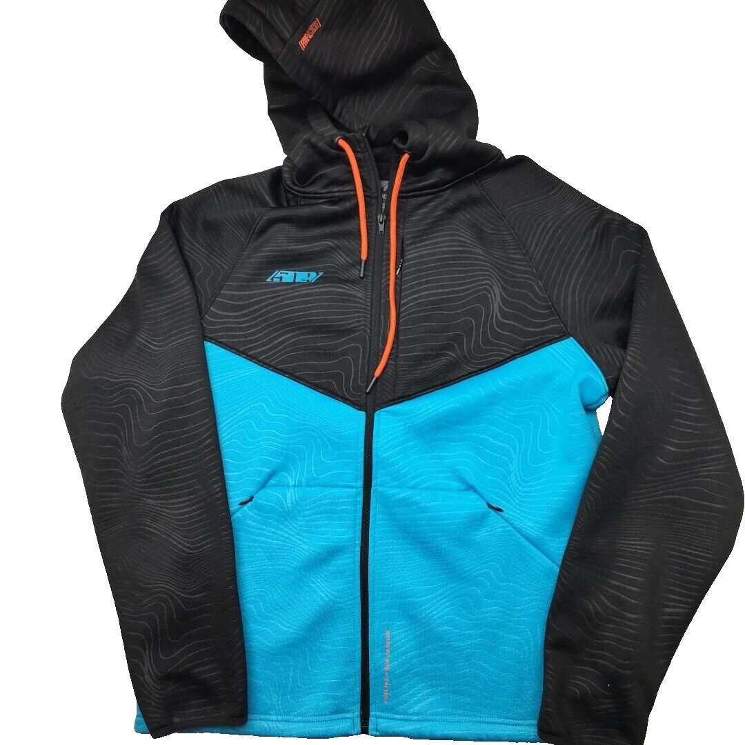 509 Jacket Men Medium Black Blue Fleece Zip Up Snowboard Ski