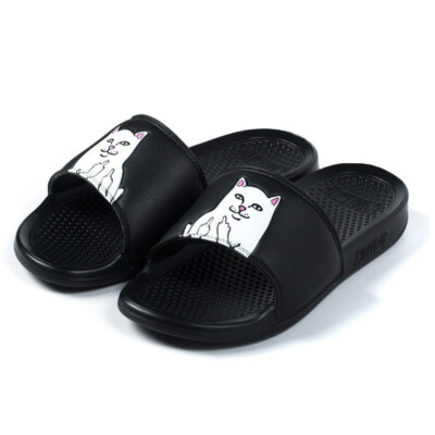 

RIPNDIP Lord Nermal Slides Сандалии мужские (черные) Cat Slip On EVA Shoes, Черный