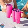 2 Pcs Tumbler Flip Straw Lid Replacement Fit for Stanley Cup 40 oz|Leak-Proof Splash Resistant Tumbler Lids|Reusable Tumbler Cover for Stanley Quencher（Rose）