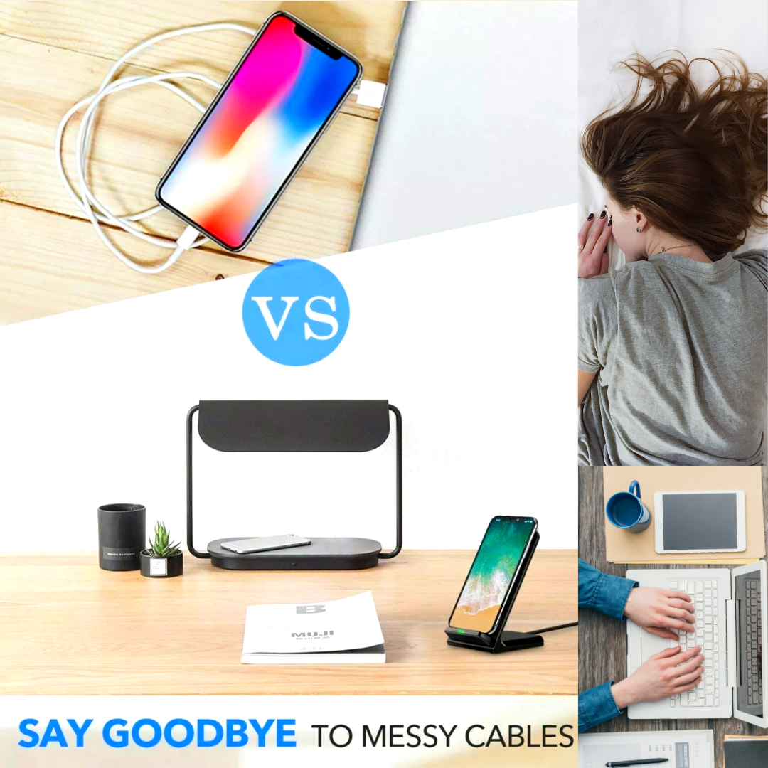 Cargador Inalambrico Rapido Casa Oficina Carga Para Telefonos Cell Universal US*