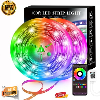 Tira de luces LED inteligentes de 100 Inch RGB sincronizadas con musica remoto