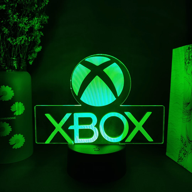 3D Gaming Lamp Night Light for Xbox Room Decor & Gamer Gifts