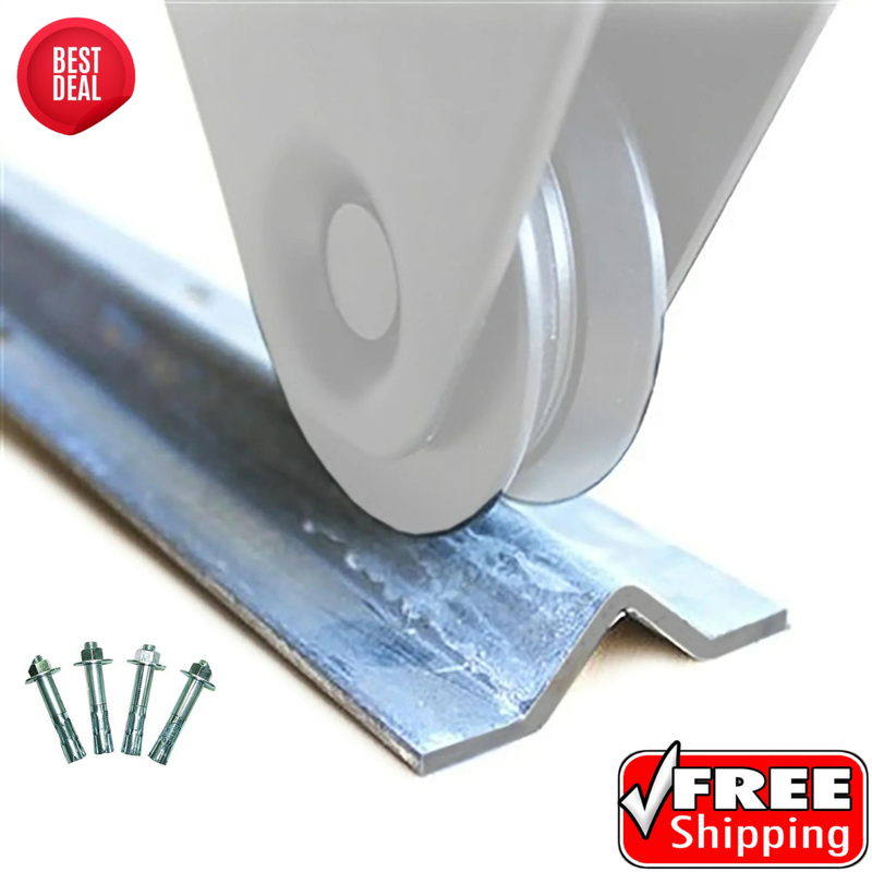 GALVANIZED STEEL V Inverted Track Sliding Gate Opener Operator 12Ft Anchor Bolts