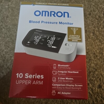 New Omron 10 Series BP7450 Upper Arm Blood Pressure Monitor White Bluetooth