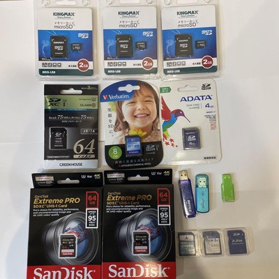 Memory card set  8 SD cards  3 micro SD cards  3 USB flash memories