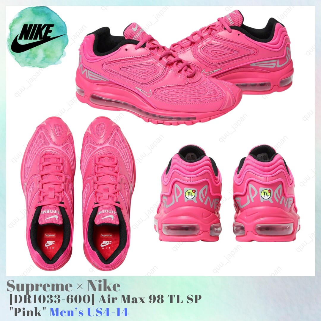 靴 Supreme Nike Air Max 98 TL SP Pink 26cm 楽天市場】【お取り寄せ商品】SUPREME × NIKE AIR MAX 98 TL SP
