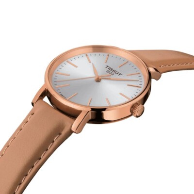 Pre-owned Tissot Beige Womens Analogue Watch Everytime T1432103601100