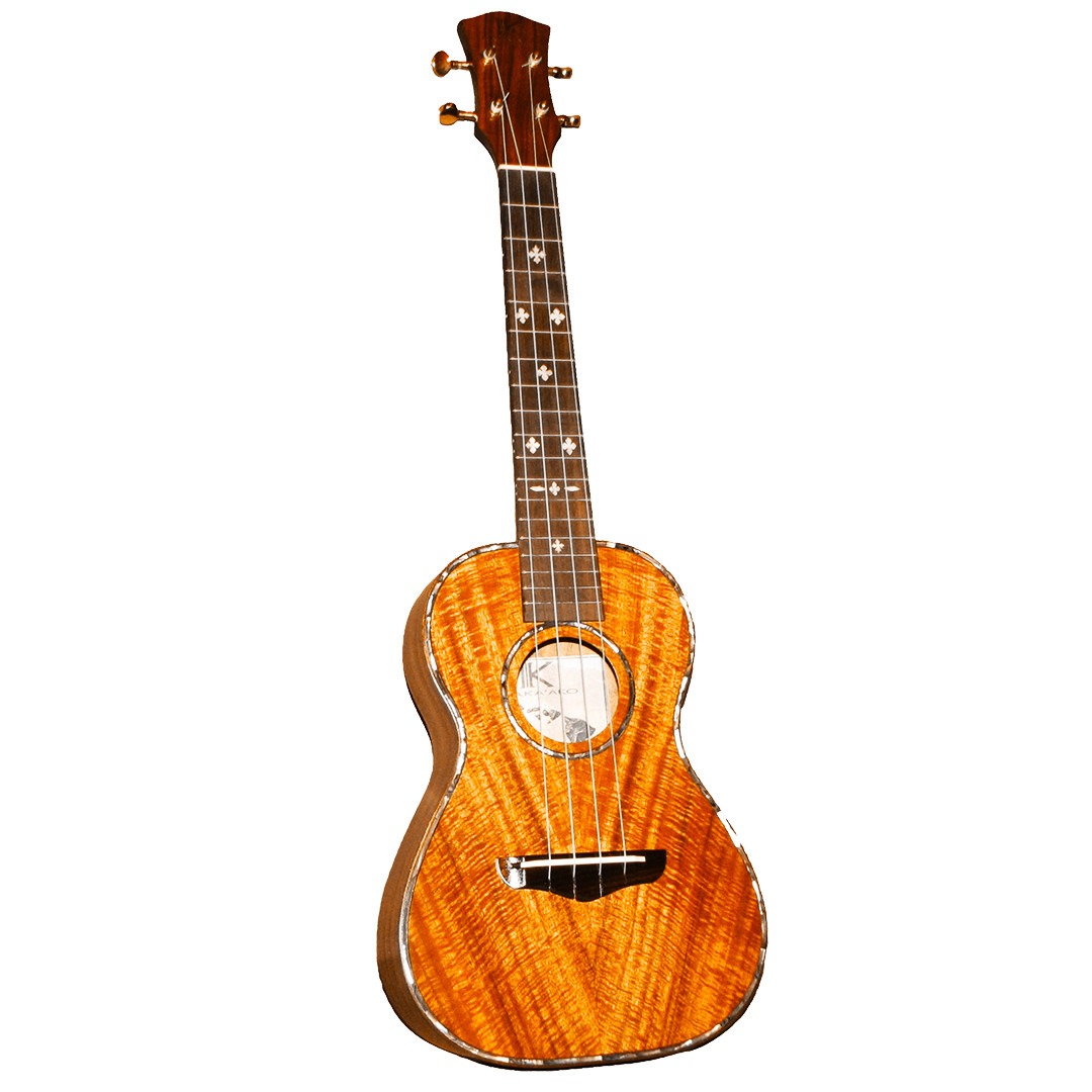 Kaka'ako Acacia Ukulele - K2 Tenor - Flamed Acacia & Abalone Shell Inlays