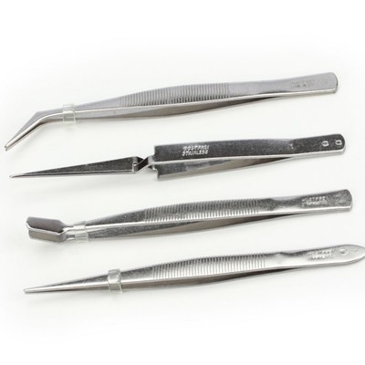 Excel Blades EXL30416 4 Piece Tweezer Set