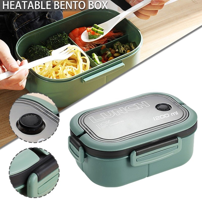 Two-layer Grid Leakproof Microwavable Bento Box H- H-