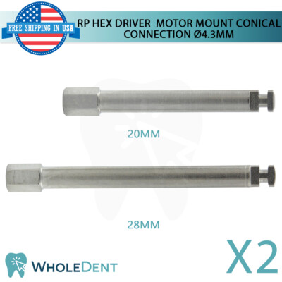 2x RP Conical Connection Motor Mount Hex Driver 2.65mm Low Speed Dental Implant