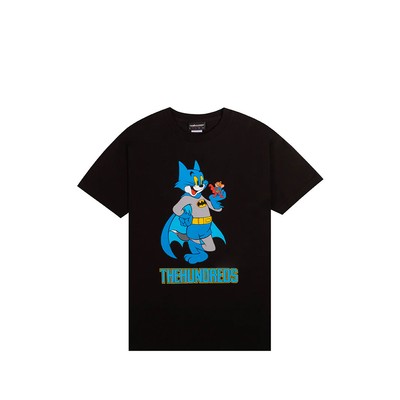 

Футболка с короткими рукавами The Hundreds Tom vs Jerry (черная) с рисунком, Черный