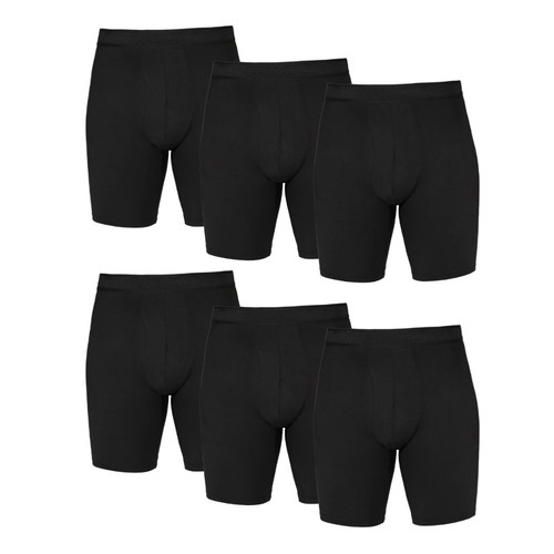 Athletic Works Men's Black Stretch Performance Boxer Briefs