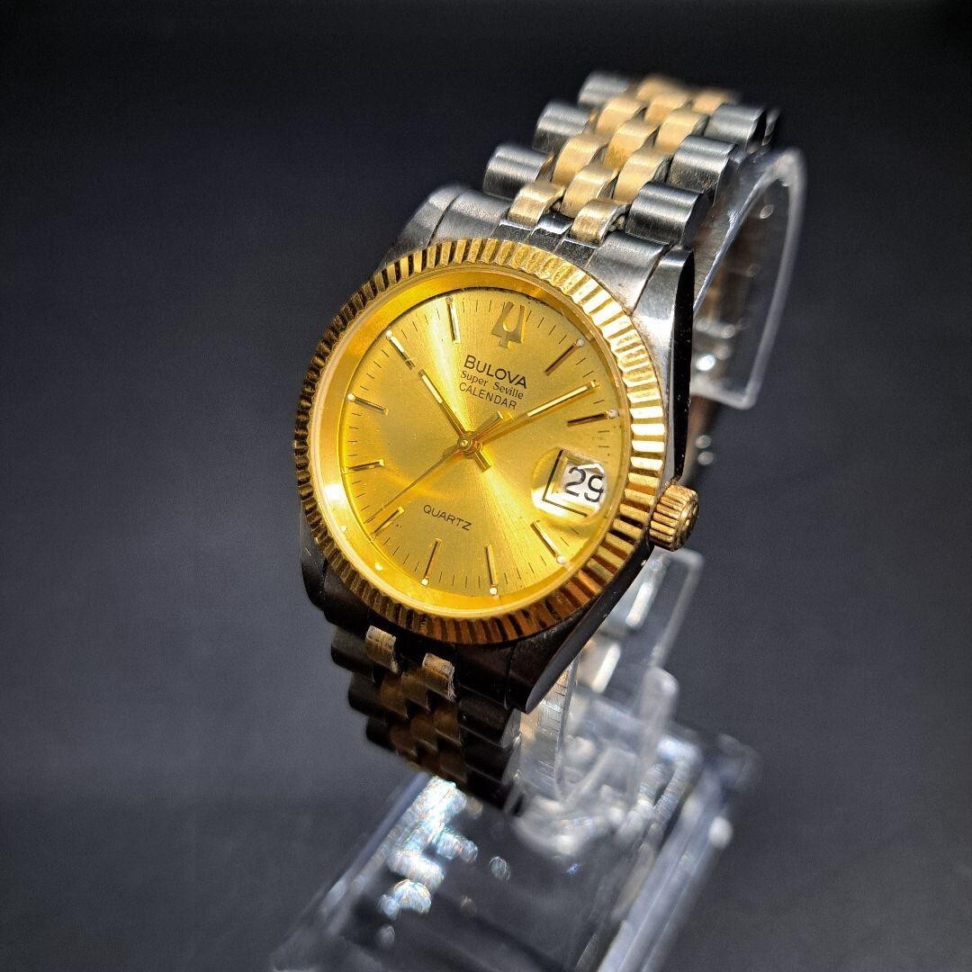 ヒデ次郎専用　Bulova Super Seville Calendar 自動巻 Rare Bulova Super Seville Calender Automatic Date Gold