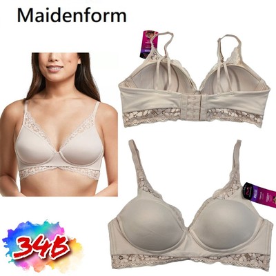 NWT Maidenform 34B Pure Comfort Convertible Wireless Lace Bralette DM1190