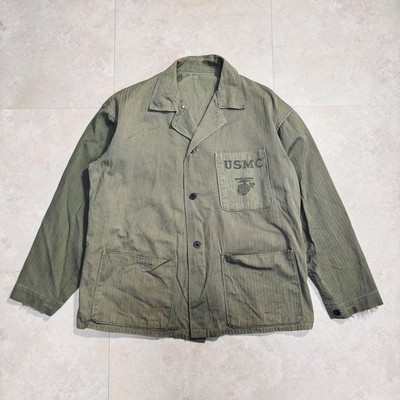 高価値 US vintage jacket hbt P41 USMC 40s military eBay | L size real ジャケット・アウター