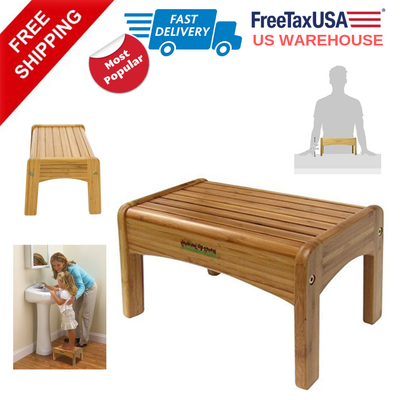 Growing Up Green Bamboo Step Bench Stool Home Furniture Equipment