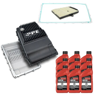 10R80 OEM Ford Transmission Service Kit & PPE Black Deep Pan For 2017+ F-150