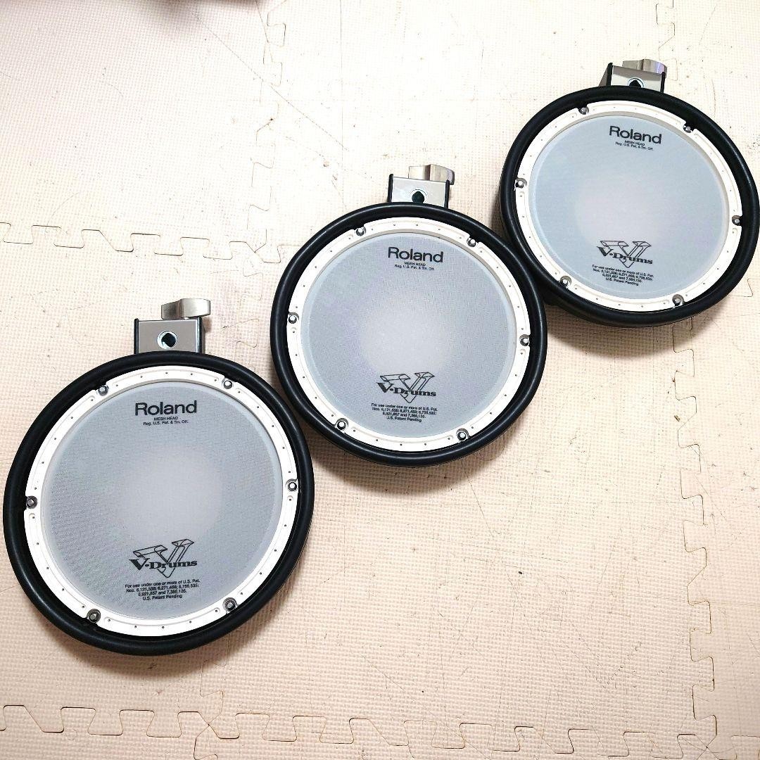 Roland PDX-8 Dual Trigger Mesh Head V-Drum Pad 3 Set Used