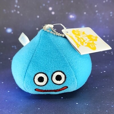 Square Enix Dragon Quest Blue Slime Plush 3'' Keychain Stuffed Mascot NWT Import
