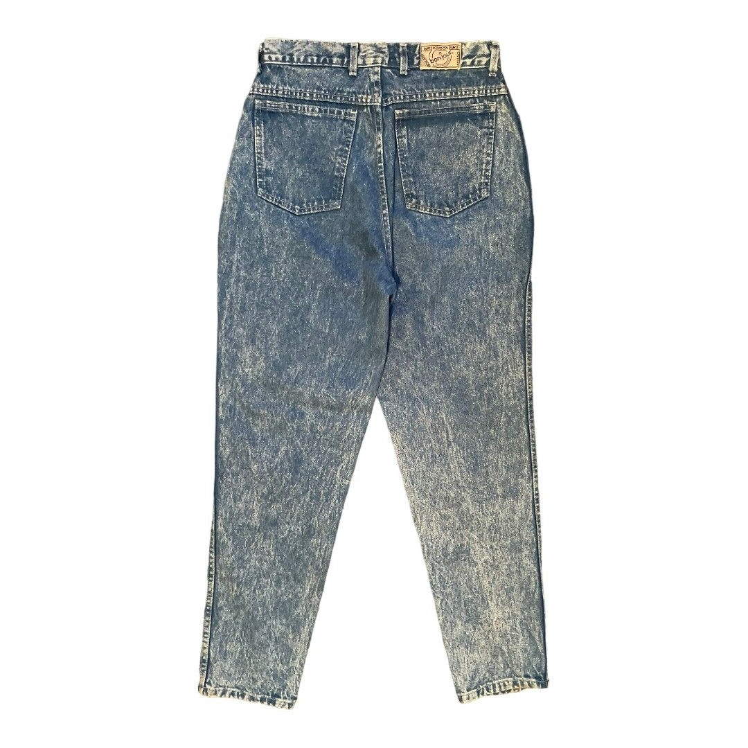 Vintage BonJour Acid Wash High Waist Tapered Leg Denim Jeans