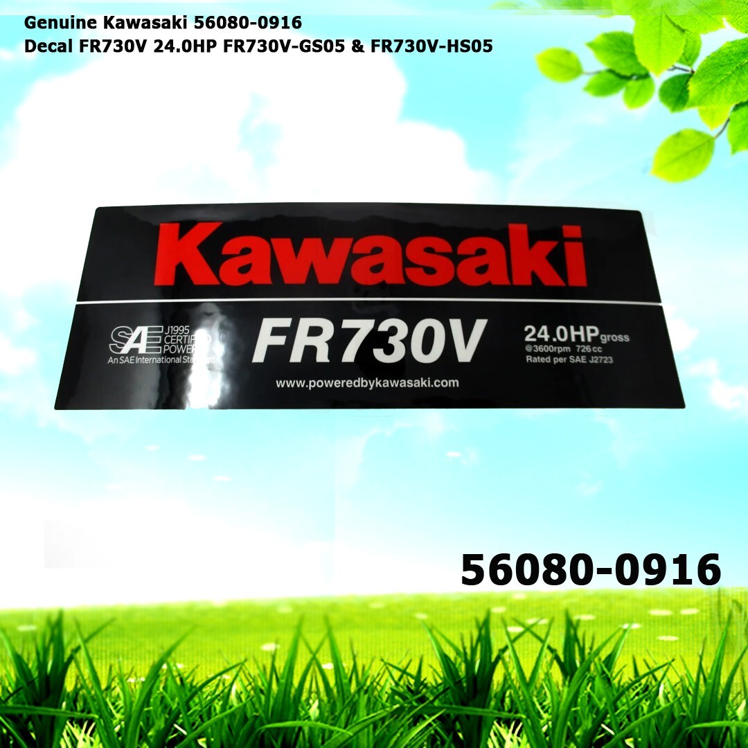 Genuine Kawasaki 56080-0916 Decal FR730V 24.0HP FR730V-GS05