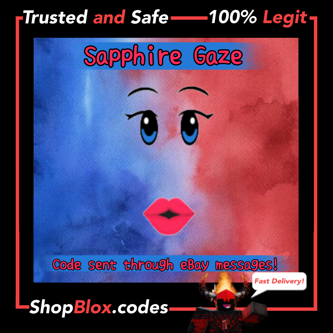 ササピー ROBL0X Rare Sapphire Gaze Face Toy Code ⚡Sent in Messages