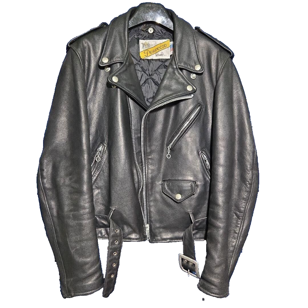希少80-90年代schott 118 カウハイド 40 Schott 118 Cowhide Leather Double Riders Jacket Blouson Men