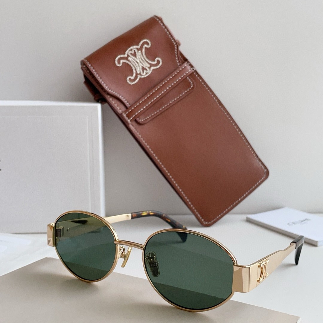 Pre-owned Celine 4s235 Eyeglass Frames | Custom Sunglasses, Blue Light & Uv In Gold