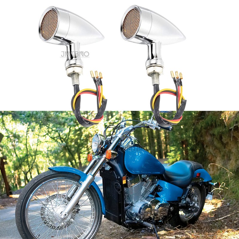 Motorcycle Bullet LED Turn Signals Lights For Honda Shadow 750