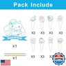 25 Pcs Cinnamoroll Cake Topper and Cupcake Toppers Set, Cinnamoroll Birthday Party Supplies for Kawaii Themed Cake Decorations