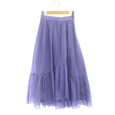 JILL STUART Stella Long Skirt Wrap Style 0 Wisteria Blue Purple HK Used cf0e549c
