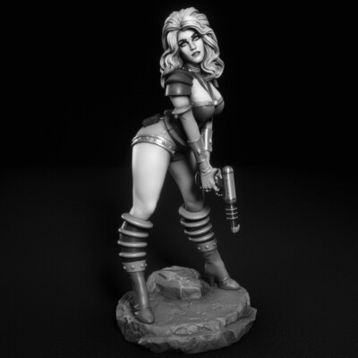 Space Explorer Janet Pinup Miniature By Torrida Miniatures